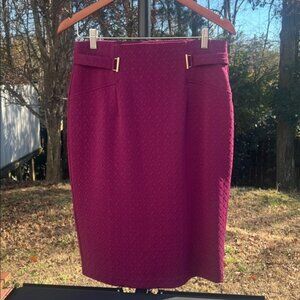 NYCC Deep Wine Pencil Skirt Women's Size M